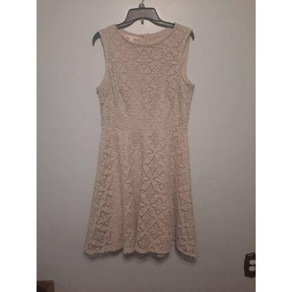 London Times size 14 Cream Lace Tank Dress - Picture 1 of 4